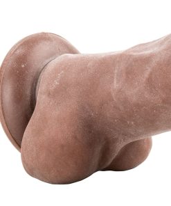 Adam & Eve True Feel Cock – Brown Realistic Dual-Density Suction Dildo