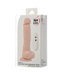 Adam & Eve True Feel Vibrating Dildo – Remote Control, Suction Base, Real Feel