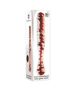 Adam & Eve Eve’s Sweetheart Swirl – Textured Glass Dildo for Temperature Play
