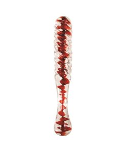 Adam & Eve Eve’s Sweetheart Swirl – Textured Glass Dildo for Temperature Play