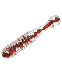 Adam & Eve Eve’s Sweetheart Swirl – Textured Glass Dildo for Temperature Play