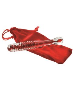 Adam & Eve Eve’s Sweetheart Swirl – Textured Glass Dildo for Temperature Play