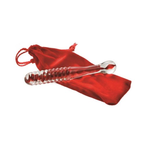 Adam & Eve Eve’s Sweetheart Swirl – Textured Glass Dildo for Temperature Play - Image 7