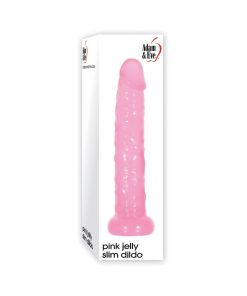 Adam & Eve Pink Jelly Slim Dildo – Flexible 6-Inch Realistic Dildo