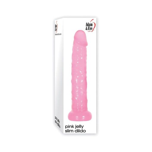Adam & Eve Pink Jelly Slim Dildo – Flexible 6-Inch Realistic Dildo