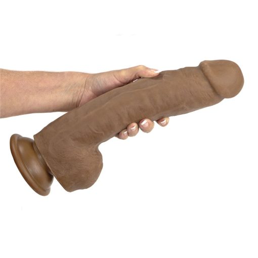 Adam & Eve Colossal 12 Inch Dildo – Brown, Suction Cup & Realistic Design - Image 5