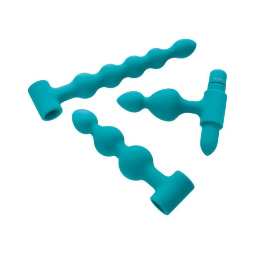 Adam & Eve Vibrating Anal Bead Set – 3 Bumpy Silicone Plugs + Bullet - Image 5