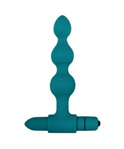 Adam & Eve Vibrating Anal Bead Set – 3 Bumpy Silicone Plugs + Bullet