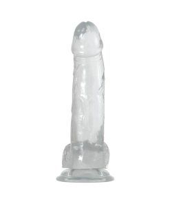 Adam & Eve Crystal Clear 8 In. Dildo – Lifelike Suction Cup & Strap-On Ready