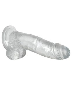 Adam & Eve Crystal Clear 8 In. Dildo – Lifelike Suction Cup & Strap-On Ready