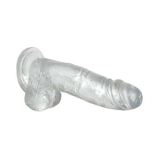 Adam & Eve Crystal Clear 8 In. Dildo – Lifelike Suction Cup & Strap-On Ready - Image 5