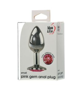 Adam & Eve Pink Gem Anal Plug Small – Beginner-Friendly Metal Butt Plug