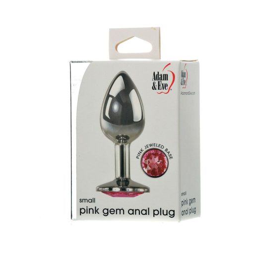 Adam & Eve Pink Gem Anal Plug Small – Beginner-Friendly Metal Butt Plug