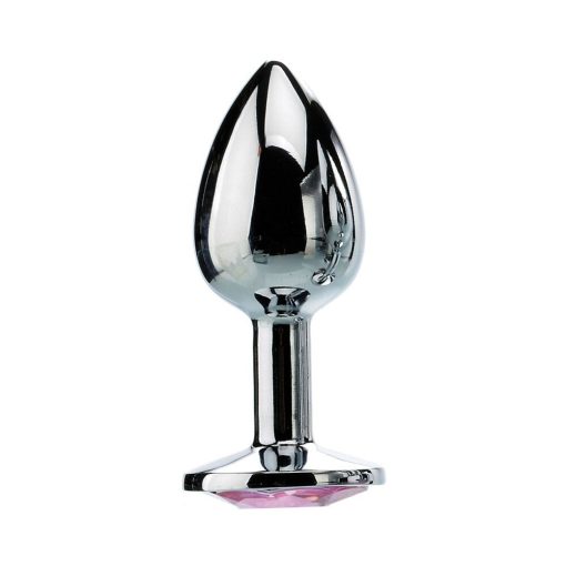 Adam & Eve Pink Gem Anal Plug Small – Beginner-Friendly Metal Butt Plug - Image 2