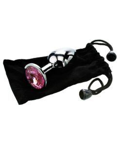 Adam & Eve Pink Gem Anal Plug Small – Beginner-Friendly Metal Butt Plug