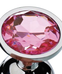 Adam & Eve Pink Gem Anal Plug Medium – Body-Safe Metal Butt Plug
