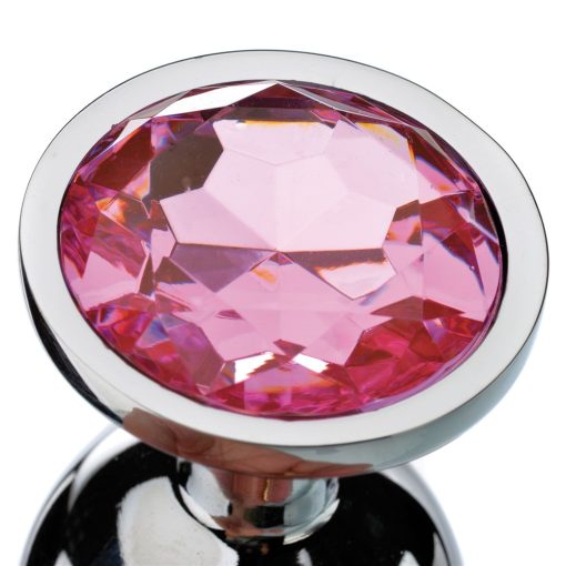 Adam & Eve Pink Gem Anal Plug Medium – Body-Safe Metal Butt Plug - Image 4