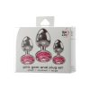 Adam & Eve Pink Gem Anal Plug Set – 3-Piece Metal Anal Training Kit