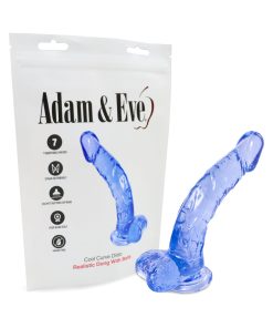 Adam & Eve Cool Curve Jelly Dildo – Curved Suction Cup & Strap-On Compatible