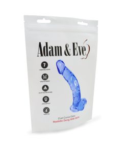 Adam & Eve Cool Curve Jelly Dildo – Curved Suction Cup & Strap-On Compatible