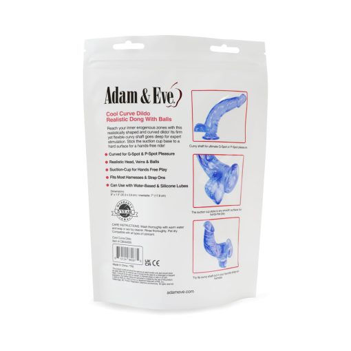 Adam & Eve Cool Curve Jelly Dildo – Curved Suction Cup & Strap-On Compatible - Image 7