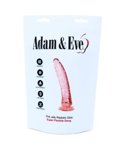 Adam & Eve Pink Jelly Dildo – Realistic Suction Cup & Strap-On Ready Toy