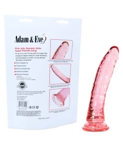 Adam & Eve Pink Jelly Dildo – Realistic Suction Cup & Strap-On Ready Toy