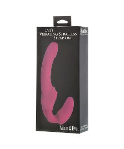 Adam & Eve Strapless Strap-On Vibrator – Rechargeable Dual-Ended Toy