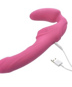 Adam & Eve Strapless Strap-On Vibrator – Rechargeable Dual-Ended Toy