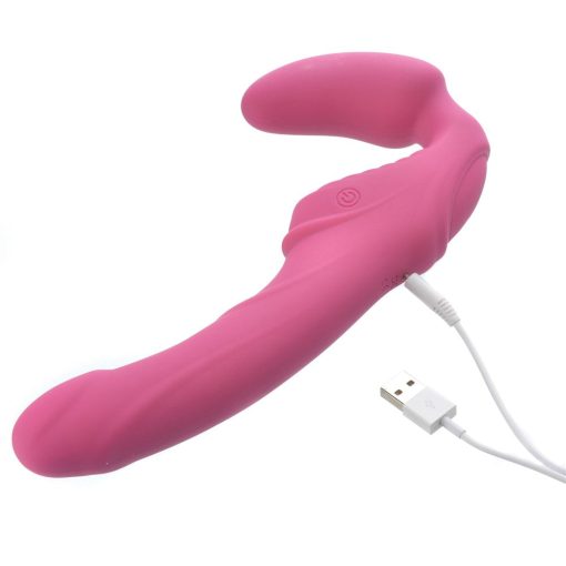 Adam & Eve Strapless Strap-On Vibrator – Rechargeable Dual-Ended Toy - Image 6