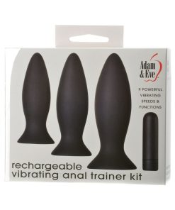 Adam & Eve Rechargeable Vibrating Anal Plug Trainer Kit – 3-Piece Set