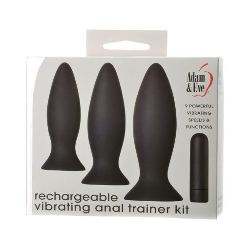Adam & Eve Rechargeable Vibrating Anal Plug Trainer Kit – 3-Piece Set