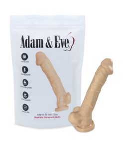 Adam & Eve Adam's Cock 10 In. Dildo – Realistic Suction Cup & Harness Compatible