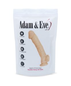Adam & Eve Adam's Cock 10 In. Dildo – Realistic Suction Cup & Harness Compatible
