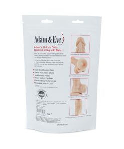 Adam & Eve Adam's Cock 10 In. Dildo – Realistic Suction Cup & Harness Compatible
