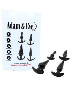 Adam & Eve 4-Piece Anal Plug Kit – Beginner-Friendly Butt Plug Set