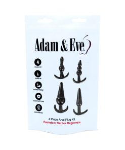 Adam & Eve 4-Piece Anal Plug Kit – Beginner-Friendly Butt Plug Set
