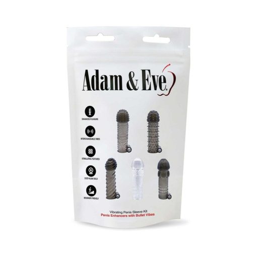Adam & Eve Vibrating Penis Sleeve Kit – 5 Sleeves + Bullet Vibe - Image 8
