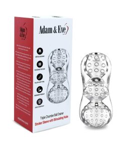 Adam & Eve Triple Chamber Ball Drainer – Multi-Texture Male Stroker