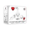 Adam & Eve Red Heart Gem Glass Plug Set – 3-Piece Anal Training Kit