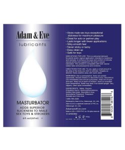 Adam & Eve Water-Based Masturbator Lubricant – 8 Oz Toy-Safe Lube