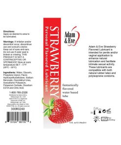 Adam & Eve Flavored Lubricant – Strawberry 4 Oz. Sugar-Free Oral Lube