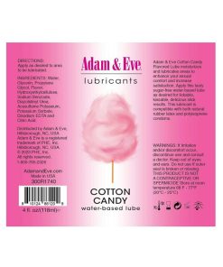 Adam & Eve Flavored Lubricant Cotton Candy – 4 Oz. Sugar-Free Water-Based Lube