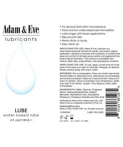 Adam & Eve Water-Based Lubricant 4 oz – Toy & Condom Compatible Lube