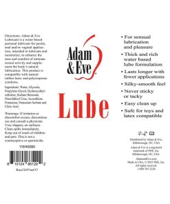 Adam & Eve Water-Based Lubricant – 8 Oz. Toy & Condom Safe Lube