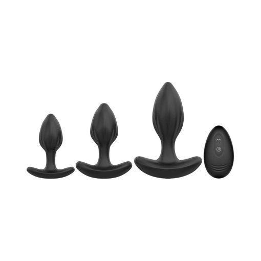 Adam & Eve Vibrating Anal Trainer Set – 3-Piece Silicone Butt Plug Kit - Image 2