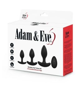 Adam & Eve Vibrating Anal Trainer Set – 3-Piece Silicone Butt Plug Kit