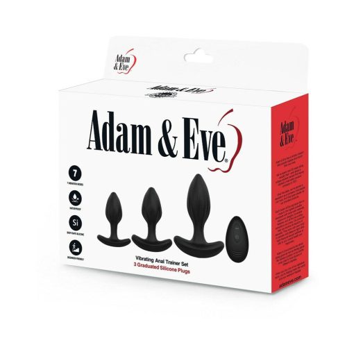 Adam & Eve Vibrating Anal Trainer Set – 3-Piece Silicone Butt Plug Kit - Image 7