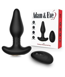 Adam & Eve Carl Vibrating Rimming Plug – Remote Anal Toy with Rotation