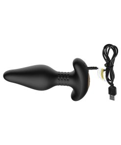 Adam & Eve Carl Vibrating Rimming Plug – Remote Anal Toy with Rotation